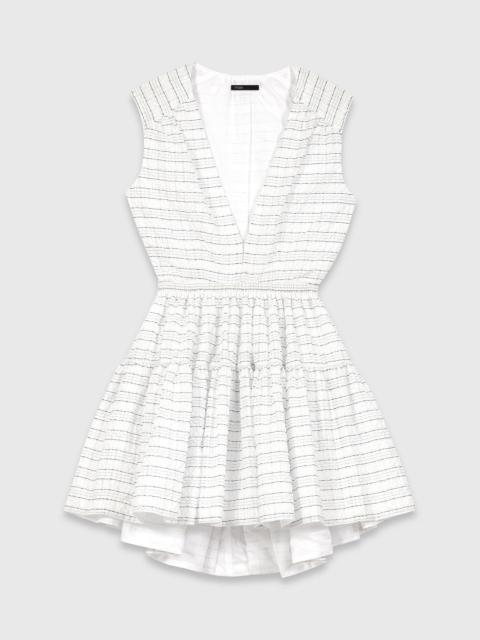 Short flared open-back dress