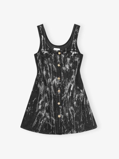 BLACK DENIM MINI DRESS