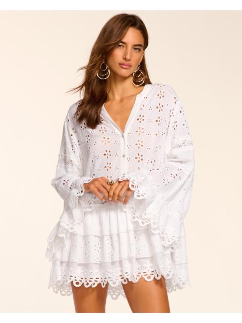 Roxanne Cotton Eyelet Coverup Mini Dress