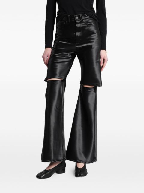 embossed cropped trousers
