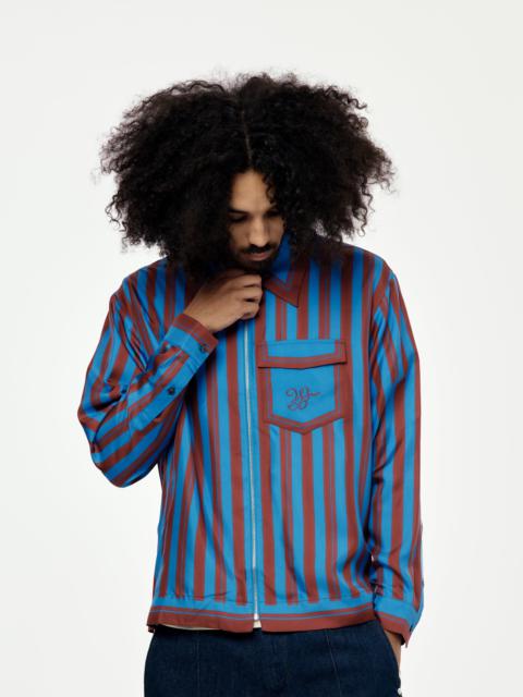 BREEZE ZIP SHIRT (RED/BLUE)