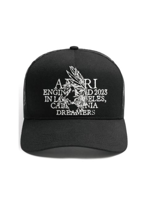 logo-print trucker hat