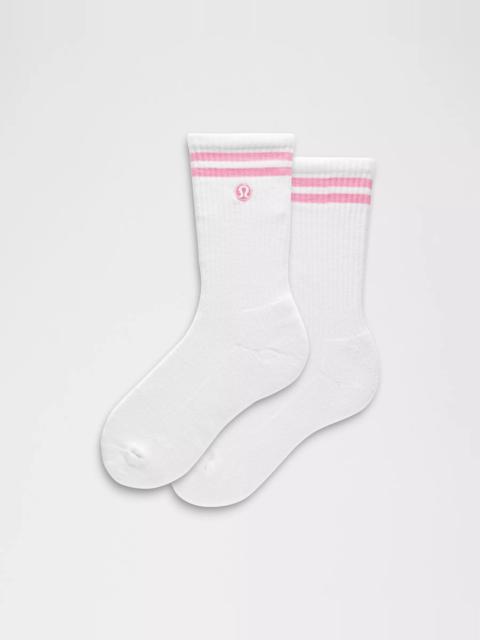Unisex Daily Essential Crew Socks *Stripe