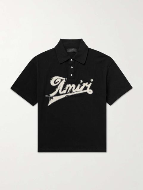 Logo-Flocked Cotton-Piqué Polo Shirt