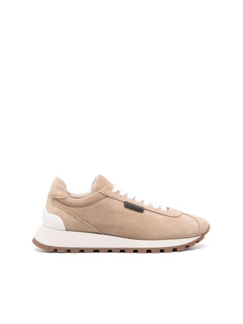 suede lace-up sneakers