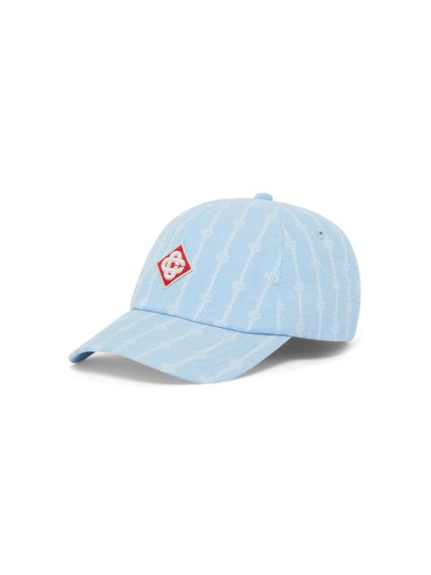 Laurel Stripe Logo Patch Cap | Casablanca Paris