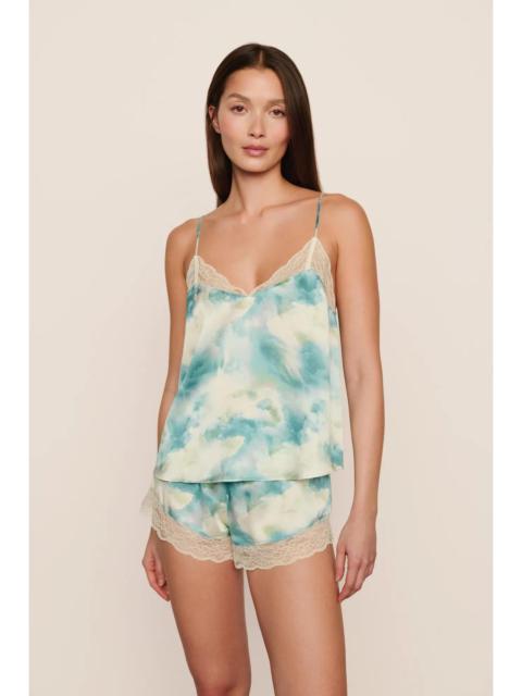 Washable Silk Printed Lace Cami & Short Set