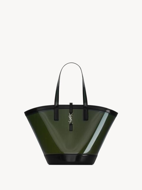 panier medium in vinyl and shiny leather