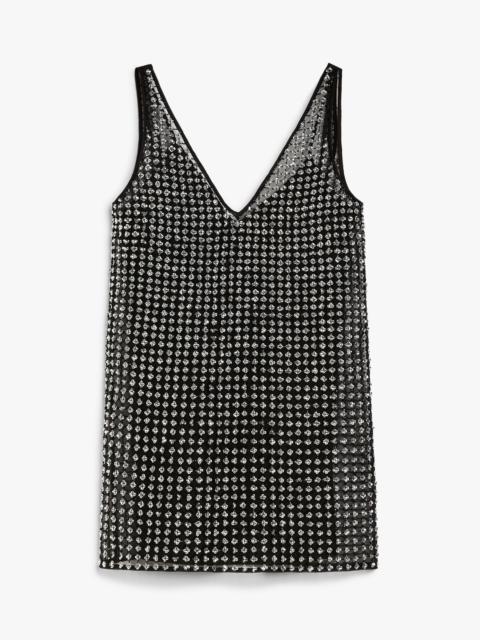 RITA Short dress in organza and sequins