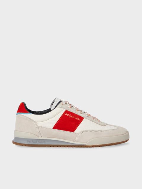 White and Red 'Dover' Trainers