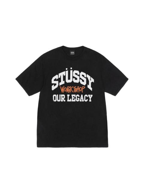 Stussy x Our Legacy Work Shop Collegiate Pigment Dyed Tee Black