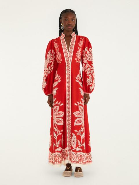 Red Miranda Lenzing Ecovero Euroflax Maxi Dress
