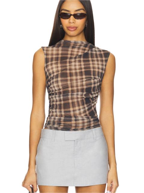 Mesh Sleeveless Twist Top