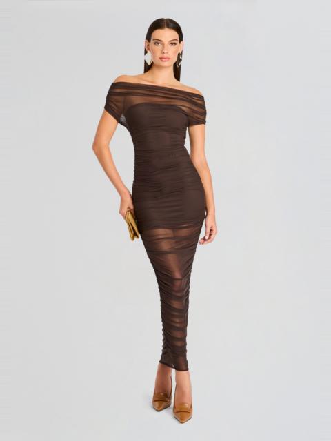 NOEL MESH MIDI DRESS