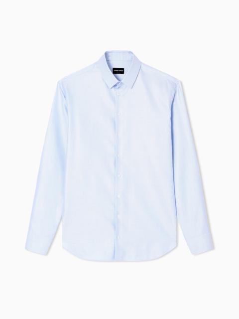 REGULAR-FIT SHIRT MADE FROM MICRO-WOVEN COTTON