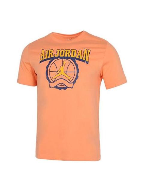 Air Jordan Burst Crack Basketball Sports Short Sleeve T-Shirt Men's Orange CV3420-894