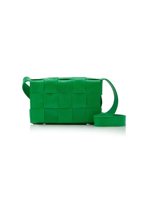 Mini Cassette Leather Bag green