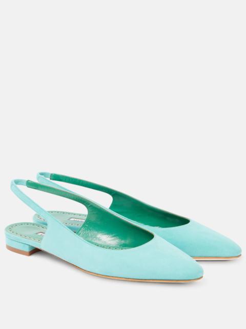 Sawra 10 suede slingback flats