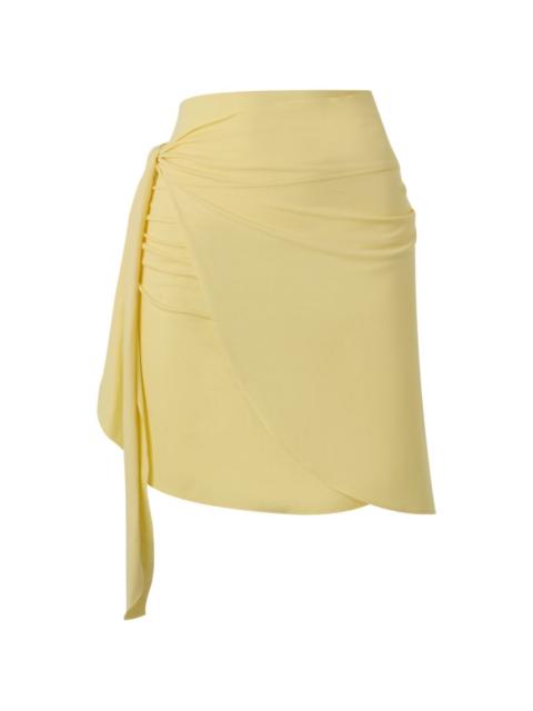 wrap mini skirt