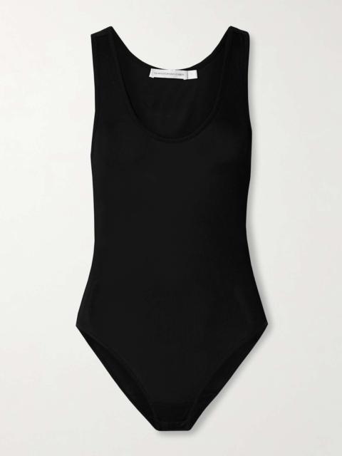 Christopher Esber Hibiscus Embroidered Rib Bodysuit (Black) main image 1