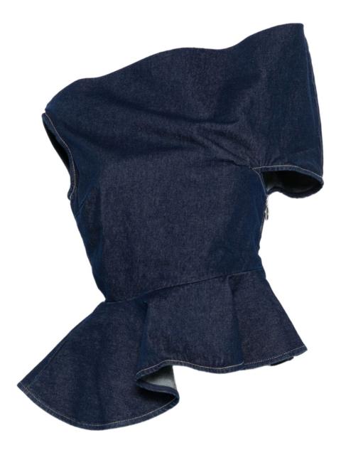 asymmetric ruffled top