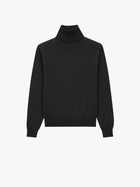 TURTLENECK SWEATER IN CASHMERE, WOOL AND SILK