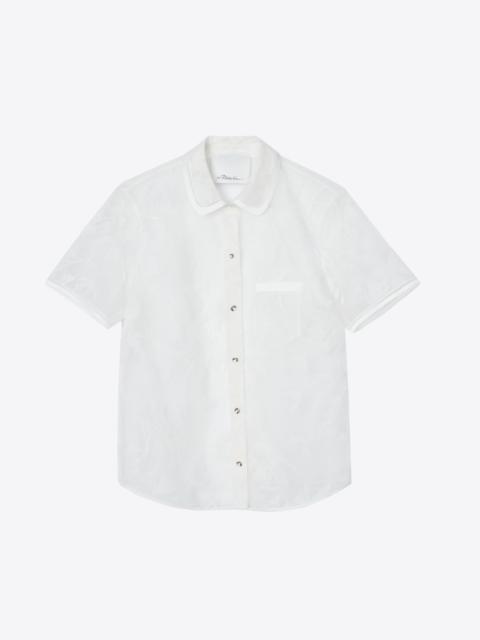 Flocked Organza SS Shirt