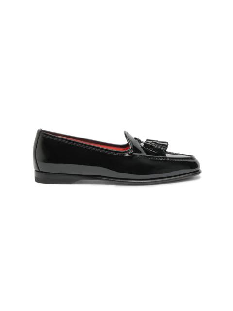 Women’s black patent leather Andrea tassel loafer