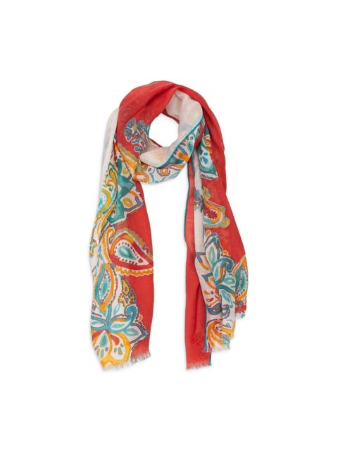 floral-print scarf