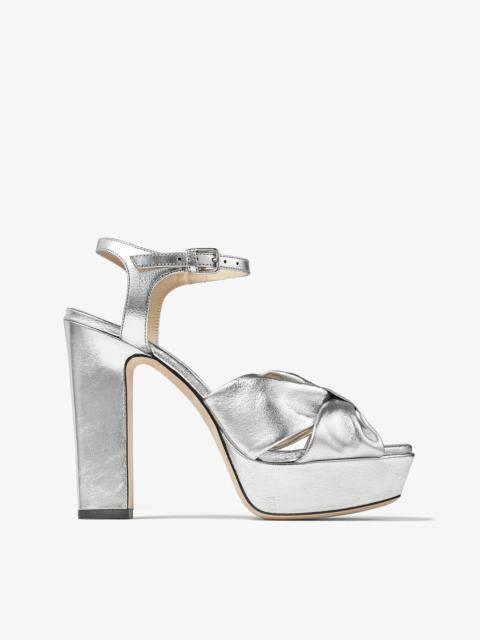 Heloise 120
Silver Metallic Nappa Leather Platform Sandals