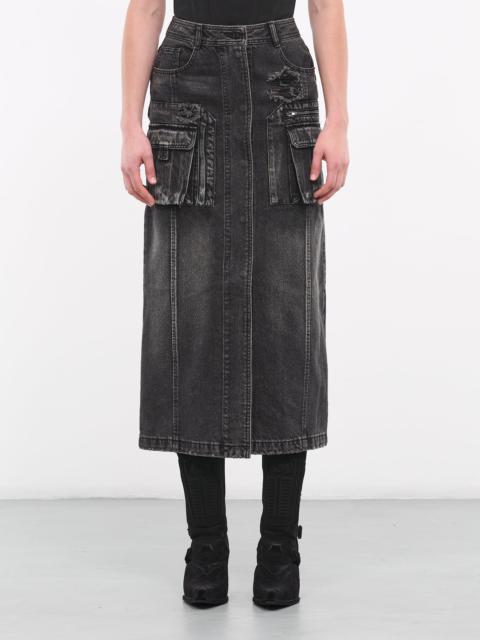 Cargo Denim Skirt