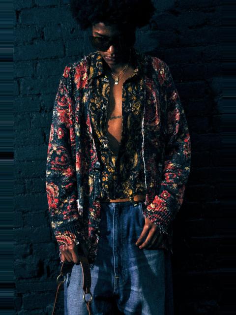 PRINTED BOYFRIEND CARDIGAN