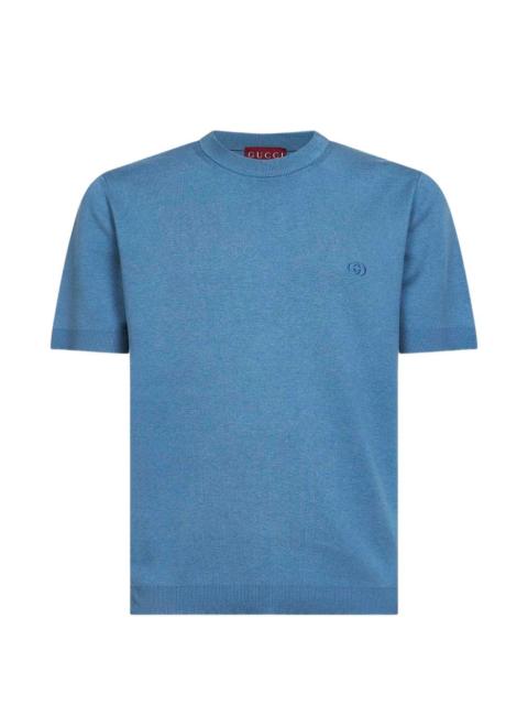 logo-embroidered T-shirt