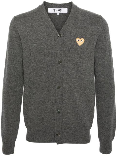 mélange-effect wool cardigan