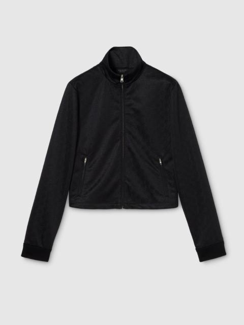 GG jersey jacquard zip jacket