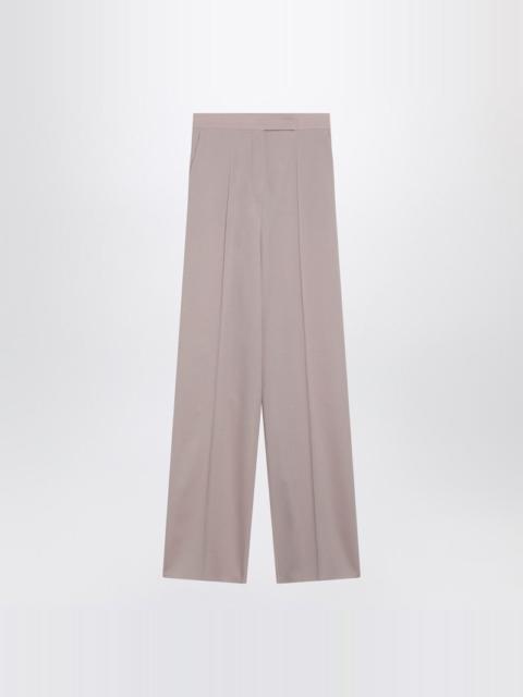 Rose-Beige Wide-Leg Trousers