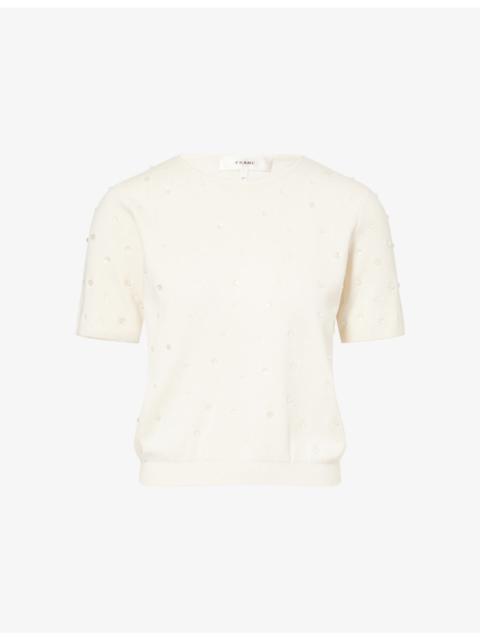 The Droplet Short-Sleeves Silk And Cotton Jumper