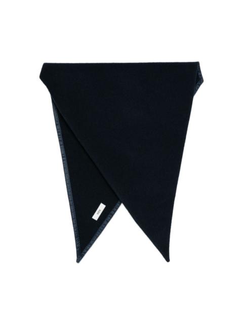 triangular wool scarf