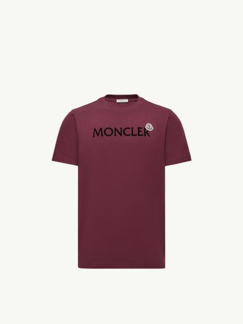 Flocked Logo Cotton T-Shirt