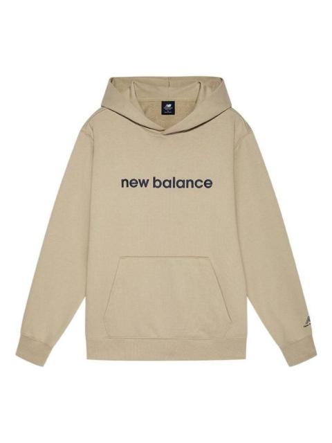 New Balance Logo Print Hoodie 'Beige' AMT21361-MS