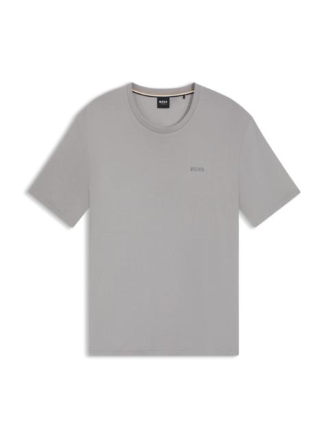 STRETCH-JERSEY PAJAMA T-SHIRT WITH EMBROIDERED LOGO