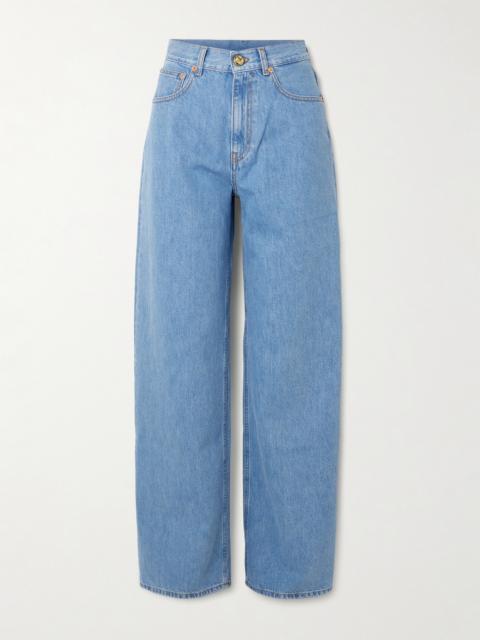 Nariida Java Embroidered High-rise Wide-leg Jeans