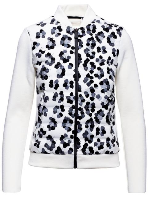 Dale of Aspen panelled leopard-print knitted jacket