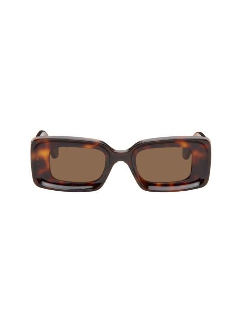 Brown Rectangular Sunglasses