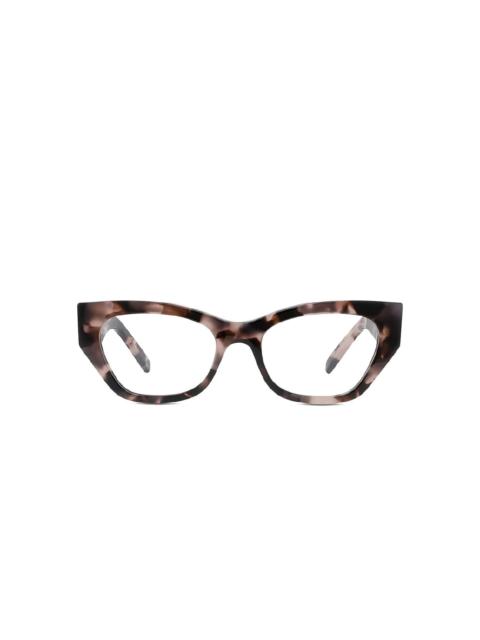 tortoiseshell-effect cat-eye glasses