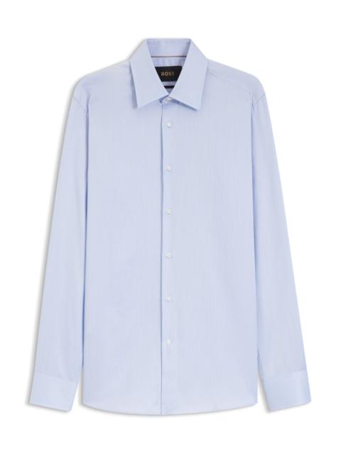 STRIPED SLIM-FIT SHIRT IN ITALIAN COTTON TWILL