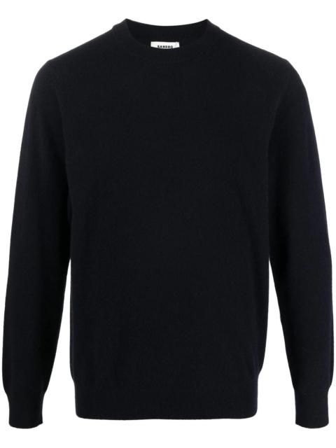 fine-knit round neck jumper