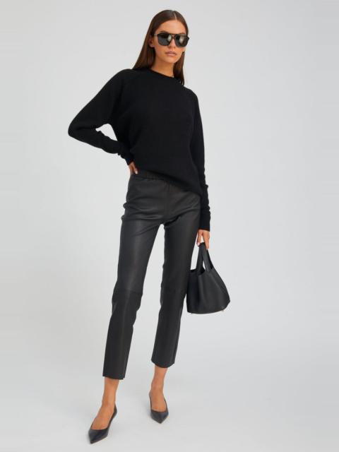 BLACK LEATHER SOPHIA PULL ON