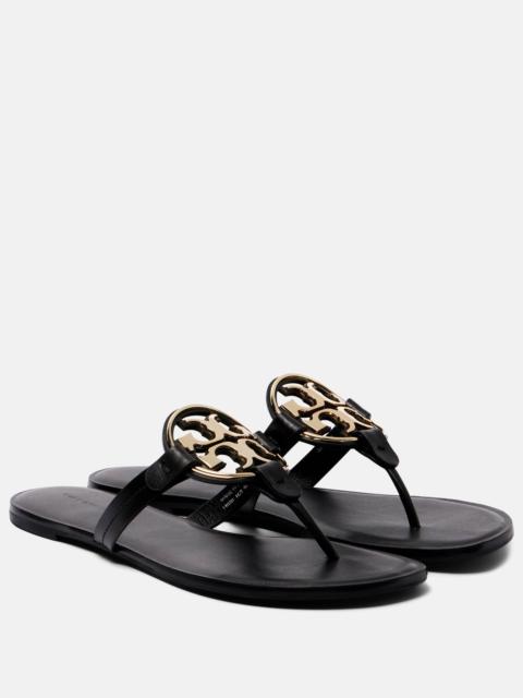 Metal Miller leather thong sandals