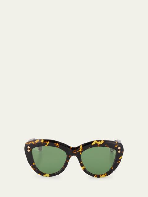 Tokyo Tortoise Acetate Cat-Eye Sunglasses